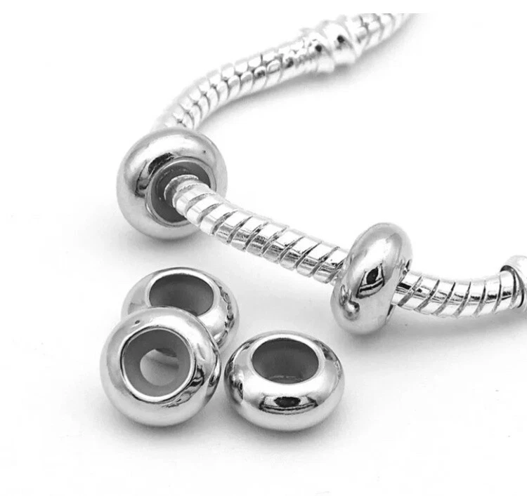 2 Silberne Stopper Spacer für P..Dora Bettelarmbänder - Bild 1 von 1
