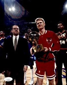Steve Kerr Chicago Bulls foto a colori firmata/autografata 8x10 JSA 160770 - Foto 1 di 2