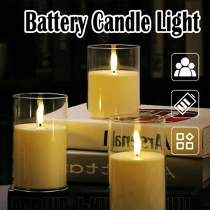 LED Battery Candle Light Flameless Powered Hand Halloween With Lamp Remote Home - Picture 1 of 12