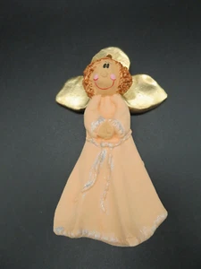 Ángel de arcilla polaco hecho a mano hecho a mano ÁNGEL PARA LA BUENA SUERTE 5,75" de largo - Imagen 1 de 8