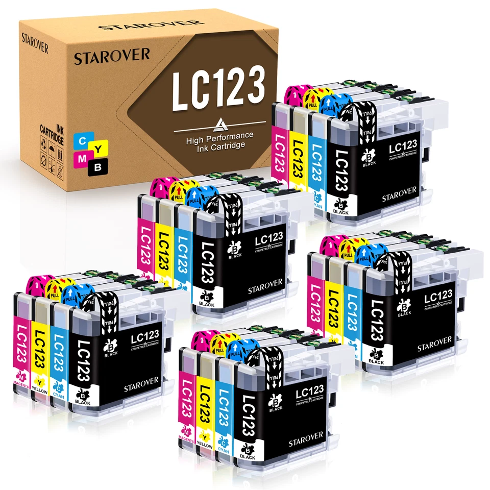 LC 123XL patronen Kompatibel with Brother MFC-J470DW J6920DW J4410DW J6720DW - Bild 1 von 4