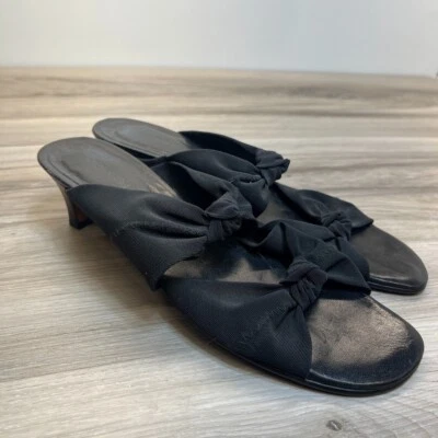 Donald J Pliner 小猫高跟鞋黑色女式 11 M 码双结露趾 — 第 1/4 张图片