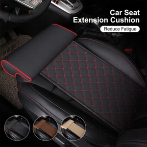 Universal PU Leather Car Seat Extended Seat Cushion Thigh Support Foot Rest Mat - Picture 1 of 32