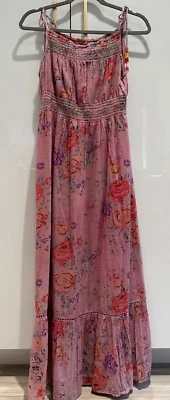 Журнал женское платье фиолетовый цветочный хлопок макси размер маленький - Изображение 1 из 4