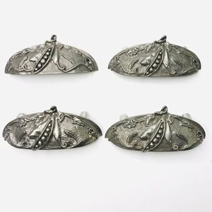 Vintage Peas Brass Cabinet Drawer Door Handles Lot of 4 Brass Pea pods Cupboard - Picture 1 of 5