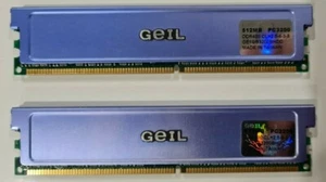 1GB Kit (2 X 512MB) PC3200 DDR-400MHz GE1GB3200BHDC 184-Pin DIMM Memory - Picture 1 of 2