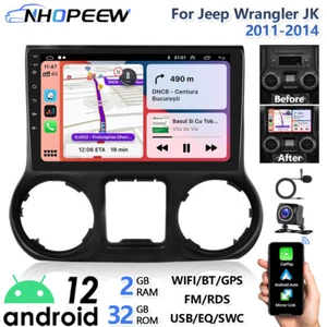 10.1" Android Car Stereo Radio GPS Navi Carplay For Jeep Wrangler JK 2011-2014 - Picture 1 of 18