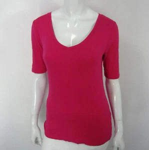 Ralph Lauren Blusa Cuello en V Blusa Camiseta Top Talla L Grande Rosa Etiqueta Azul - Imagen 1 de 11