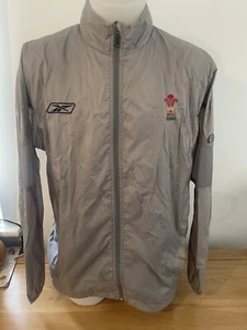 Vintage Reebok Wales WRU Mantel Jacke Windbreaker Style Grau Gr. XL GC - Bild 1 von 19