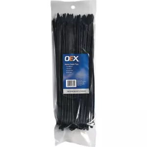 OEX ACX1329 Black Nylon Cable Ties - 3.6mm x 280mm - 100 Pc - Picture 1 of 4