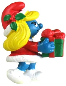 Vintage Schlumpffigur 20208 Halten Quadrat Weihnachtsgeschenk Peyo Schleich 1982 - Bild 1 von 1
