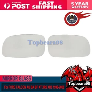 Pair mirror Only glass to suit FORD FALCON Fairmon AU BA BF XT XR6/8 1998-2008 - Picture 1 of 5