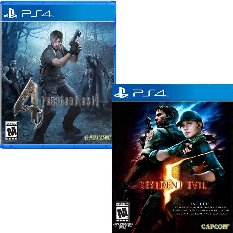 Resident Evil 4 + 5 PS4 Brand New Game Bundle ( Action/Adventure Survival) - Image 1 of 4