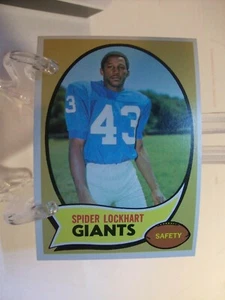 1970 Topps Football #17 - Spider Lockhart - New York Giants 70-113 - Imagen 1 de 2