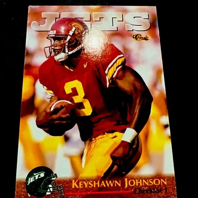 1996 Classic NFL Rookies Checklist #99 Keyshawn Johnson RC - New York Jets - Image 1 of 2