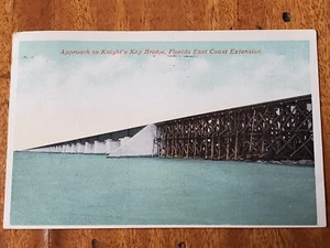 Knight's Key Bridge FL East Coast Extension Wood Trellis Concrete Postcard - Picture 1 of 2