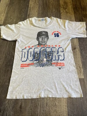 Винтажная футболка Hideo Nomo Dodgers японская легенда мускатный орех M/L - Изображение 1 из 4