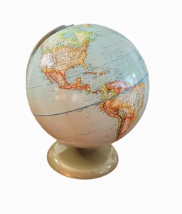 Rand McNally 12" Political World Globe Raised Relief Detailed Cartography Map  - Picture 1 of 7