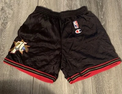 VTG NBA Champion Branded Philadelphia 76ers Basketball Shorts YOUTH  Lg 14/16 - Image 1 of 4