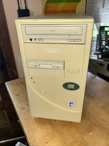 Vintage Retro AT Mini Mid Tower Case lcd Power Supply Triple Digit Speed Display - Picture 1 of 17