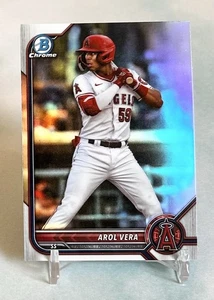 Arol Vera 2022 Bowman Draft #BDC-46 Chrome Refractor Los Angeles Angels - Picture 1 of 3