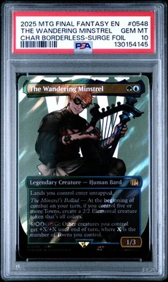 The Wandering Minstrel 2025 MTG Final Fantasy #0548 Surge Foil PSA 10 - Image 1 of 2