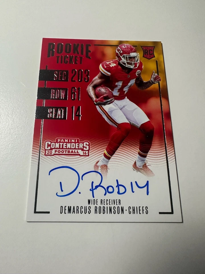 2016 Panini Contenders Demarcus Robinson Rookie Ticket Auto #337 RC - Image 1 of 2