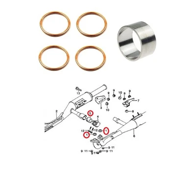 Honda GL 1100 Goldwing Auspuff Endschalldämpfer Dichtungen Verbindung Krümmer - Изображение 1 из 4