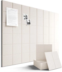 Large Felt Bulletin Board 48" X 36" Cork Board Alternative-12 Pack with 70 Safe  - Picture 1 of 12