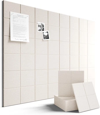 Large Felt Bulletin Board 48" X 36" Cork Board Alternative-12 Pack with 70 Safe  - Image 1 of 4