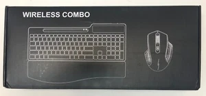 Backlit wireless keyboard/mouse combo, calculator display screen, MG686 - Picture 1 of 12