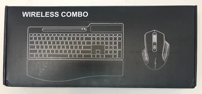 Backlit wireless keyboard/mouse combo, calculator display screen, MG686 - Image 1 of 4