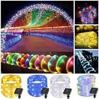 Led Solar Powered Strip Rope Fairy String Lights Tube Outdoor Waterpoof Party