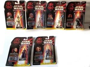 Star Wars Episode I CommTech Qui Gon Anakin Obi Wan Kenobi Maul Six Action Figs - Picture 1 of 2