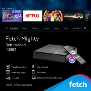 Fetch Mighty PVR, Set Top Box, Recorder, 4K, HD, Refurbished - M616T - Picture 1 of 12