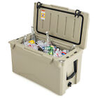 Costway Portable Cooler 47 L Rotomolded Ice Chest Rolling Insulated Hard Cooler