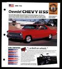 Chevrolet Chevy II SS (USA 1966) Spec Sheet 1998 HOT CARS Hot Rods Street #8.14
