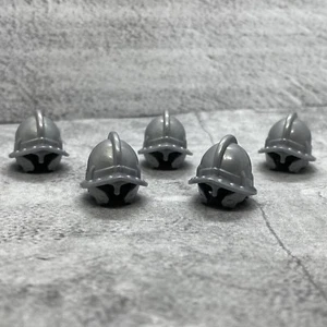 5pack Gray Castle Guard Knight helmet Blocks Accessories for Minifigures gA24379 - Picture 1 of 3