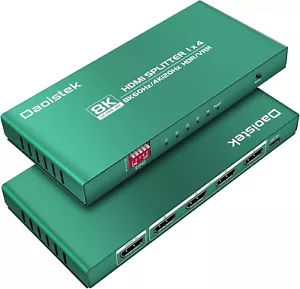 HDMI 2.1 Splitter 1 in 4 Out 4k 120hz hue Light sync Box - Picture 1 of 20