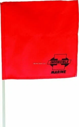 Skier Down Flag High Visibility Flag Stick Orange Invincible Marine 12x12 - Image 1 of 1