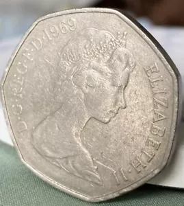 1969 Elisabeth II D.G.REG F.D. NEU PENCE 50 - 1. Ausgabe Heptagon - Bild 1 von 11