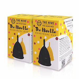4x Menstrual Cups by The Hive, Soft & Leak Free, 2pcs- 25ml & 2pcs- 35ml