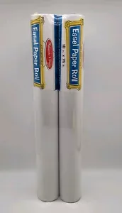 Melissa & Doug 18” x 75’ Easel Premium Heavy Weight White Paper Roll 2 Pack New - Picture 1 of 4