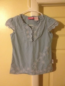 VTG 00s Disney Thats So Raven Symone Girl Blue white embroidered Shirt top Youth - Picture 1 of 4