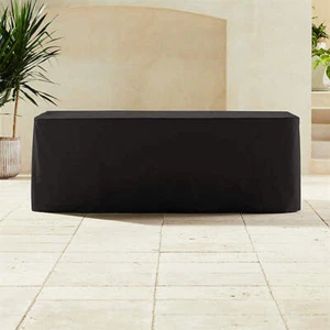 Universal Outdoor Rectangle Dining Table Protector Cover Water Resistance Black - Picture 1 of 3