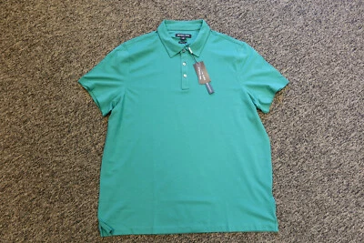 Nueva Camisa Polo Michael Kors Elastizada Pima Para Hombre - Talla XL - Verde Amazonía Foto 1 de 3