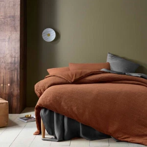 Soho Waffle Tobacco Quilt Cover Set by Accessorize - Picture 1 of 5