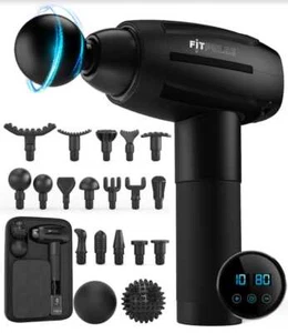 FITPULSE Percussion Muscle Massage Gun for Athletes 30 Speeds 17 heads NO BOX - Picture 1 of 3