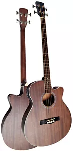 Akustikbass 4 Saiter Mahagoni - Aktive Elektronik Bassgitarre - Bild 1 von 4