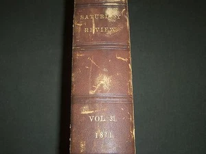 1871 JANUARY-JUNE SATURDAY REVIEW BOUND VOLUME - PUBLISHED IN LONDON - R 1146 - Bild 1 von 7